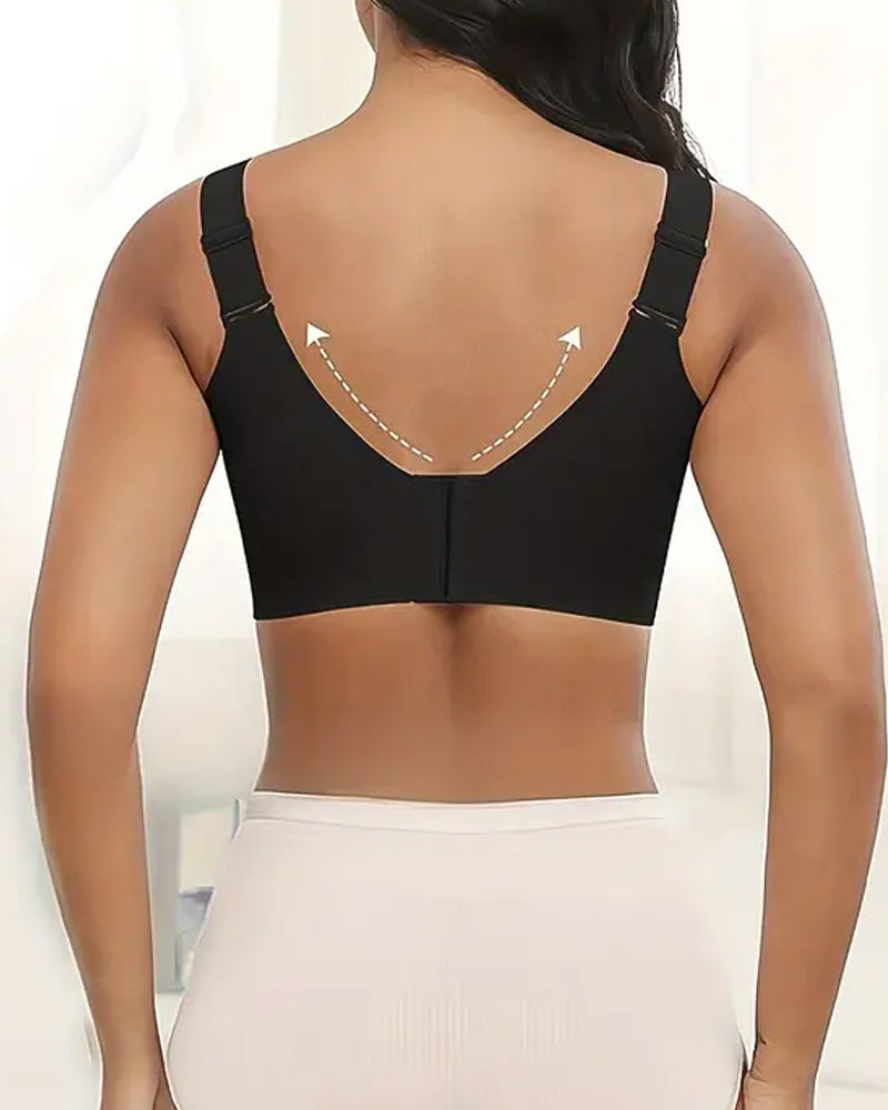 Women's Solid Color Four Rows Adjustable Wireless Bras (Pack Of 4)