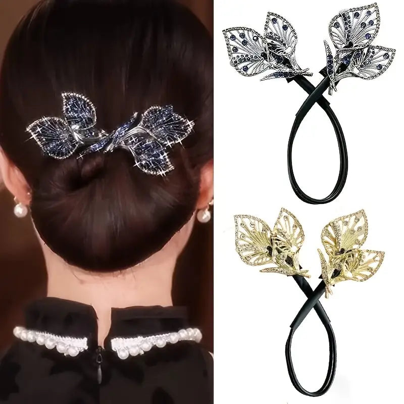 3pc Retro Calla Lily Flying Leaf Hair Accessory