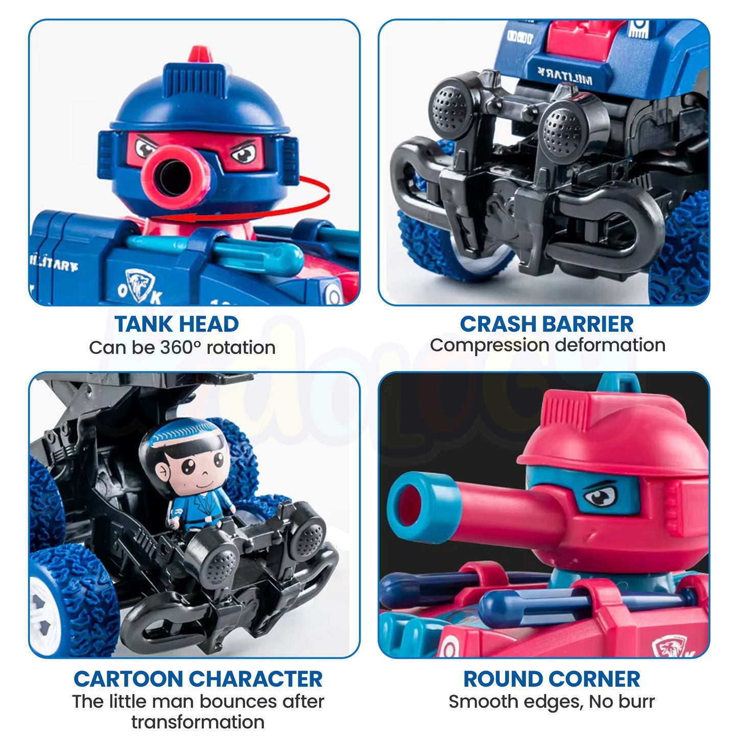 Pull-Back Transform Fighter Truck ( SET OF 3)