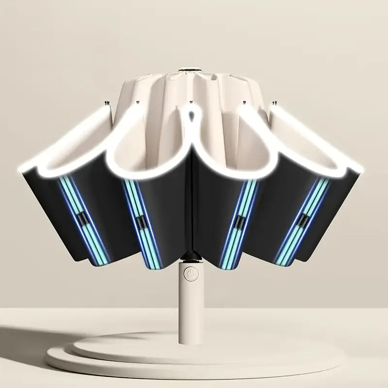 Premium Reverse Auto Umbrella with Double Skeleton & Night Reflector
