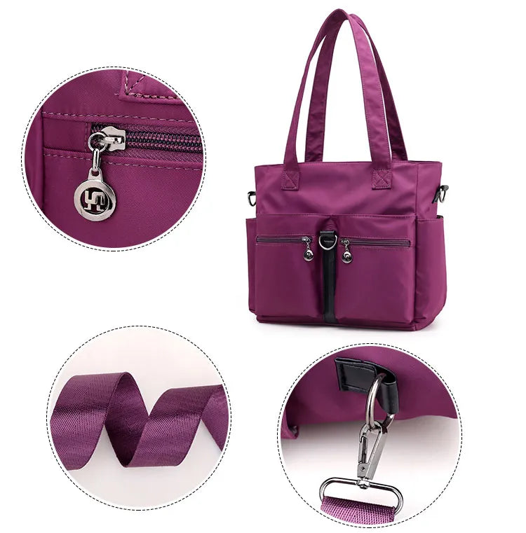 Multipockets Tote Bags Waterproof Purses and Handbags Large Crossbody Bags