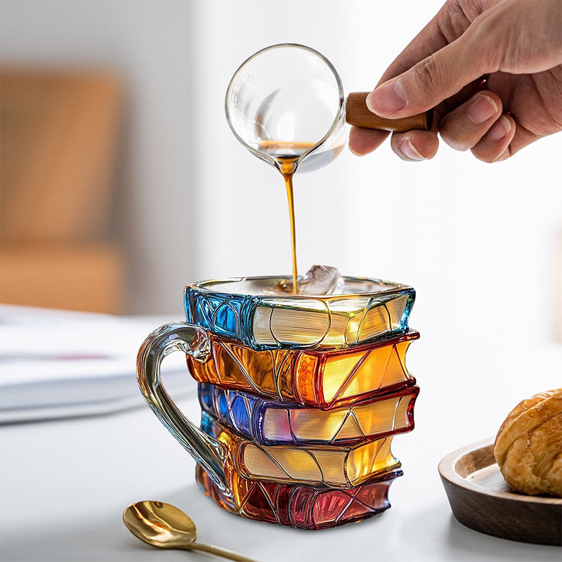 Unique Painted Book Coffee Cup