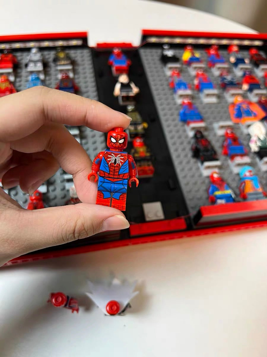 MOC Custom Spiderman Collections Book With Spiderman Minifigures Building Block Toy Set