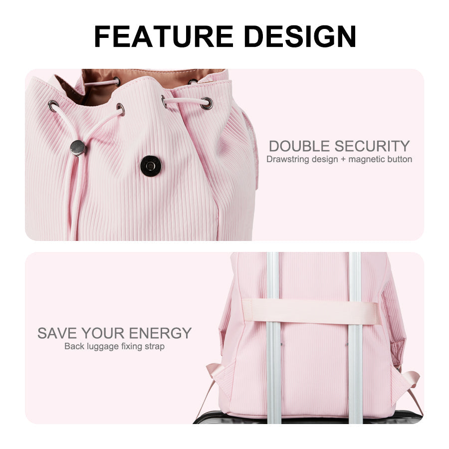 MURIOKI-Friday Drawstring Backpack 14in with Trolley Strap B1024 (29*14*38cm)