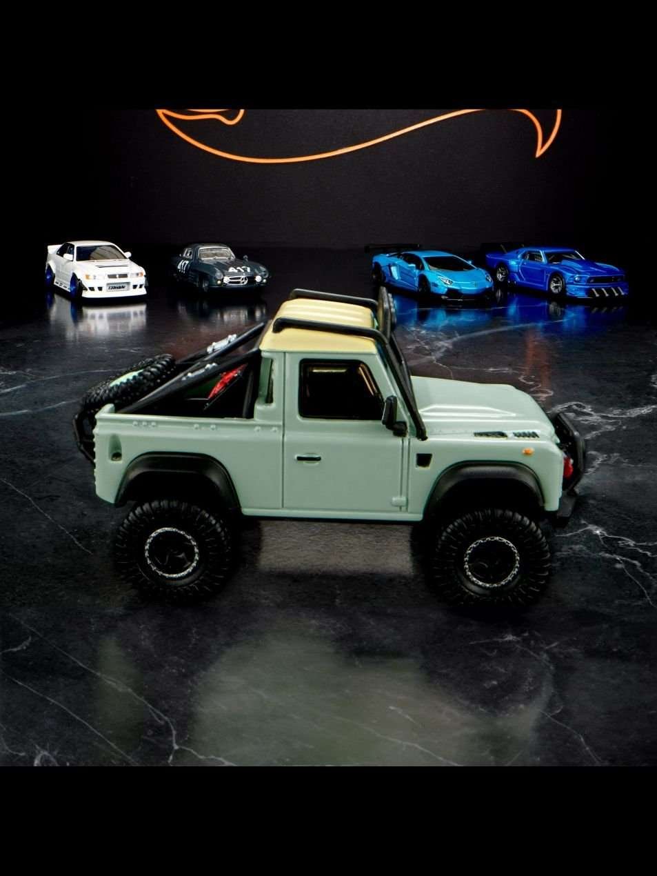 Hotwheels Elite 64 Series Land Rover Defender 90 Pickup (with protector) imported rlc 1:64 Scale