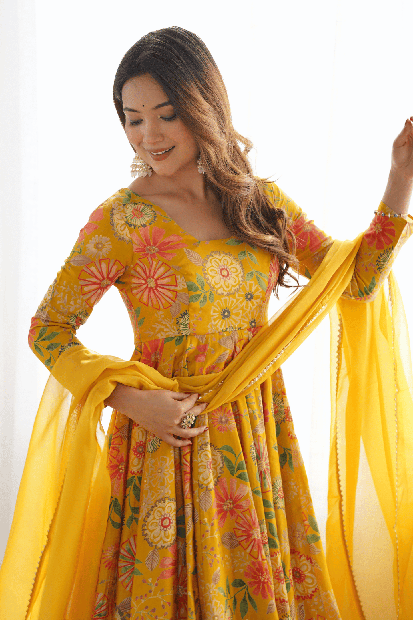 Floral Embroidered Sharara Suit