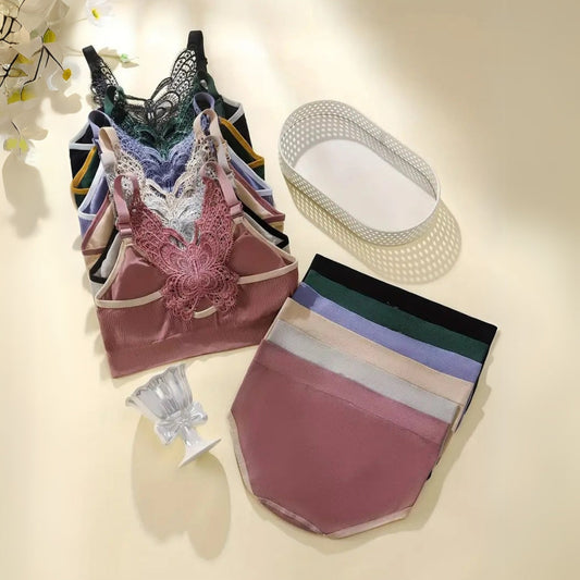 (Pack of 6) Women's Bra Panty Lingerie Set for Girl's Combo | L-24