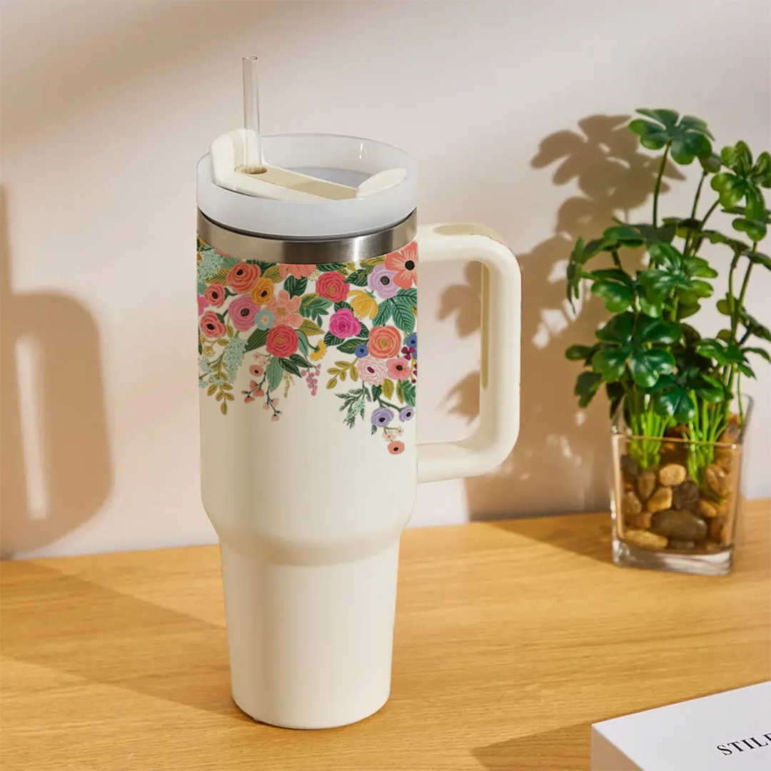 Personalised BotaniCup Tumbler with Straw & Lid