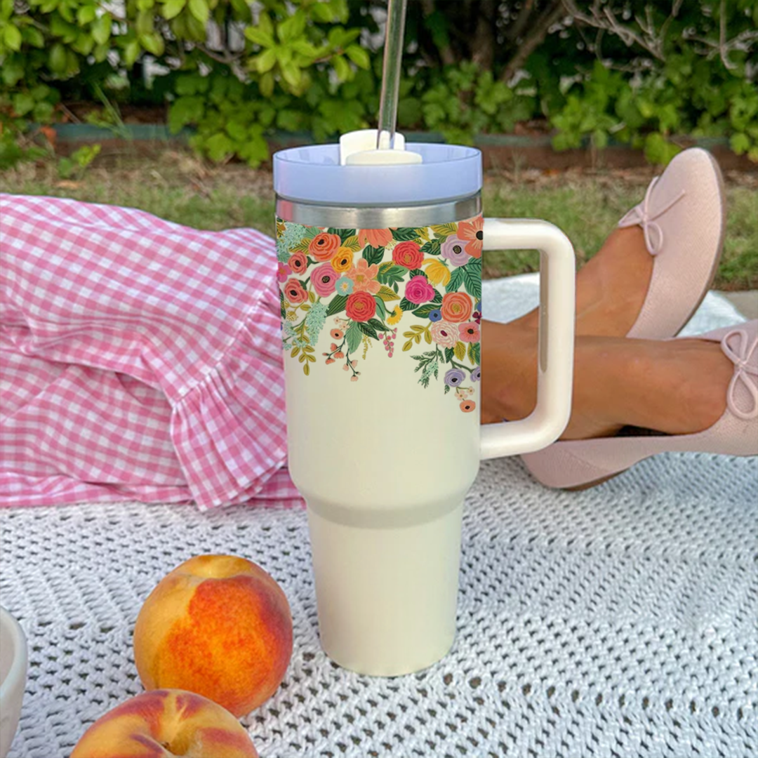 Personalised BotaniCup Tumbler with Straw & Lid