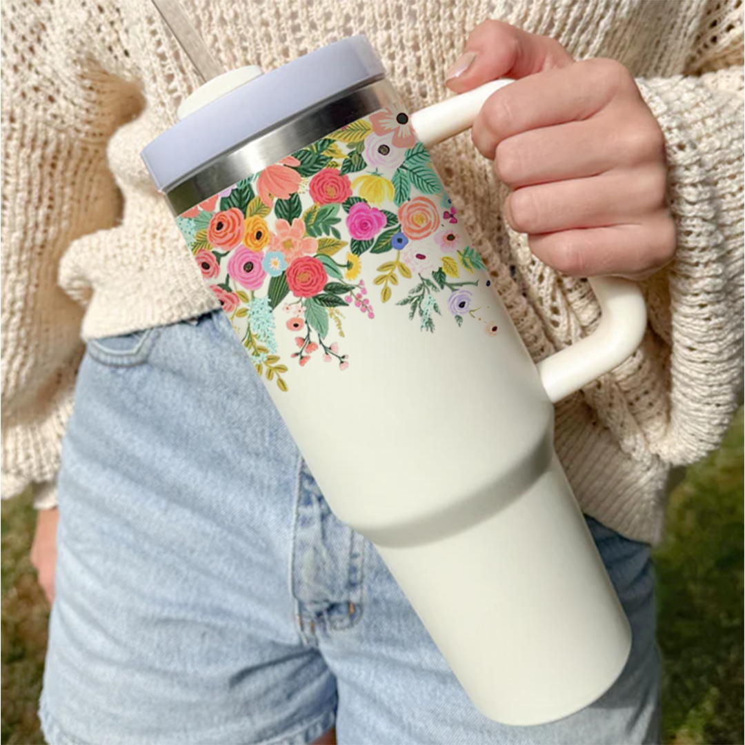 Personalised BotaniCup Tumbler with Straw & Lid