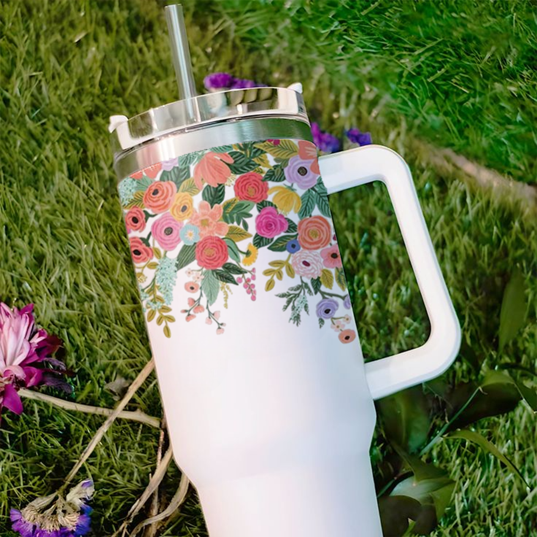 Personalised BotaniCup Tumbler with Straw & Lid