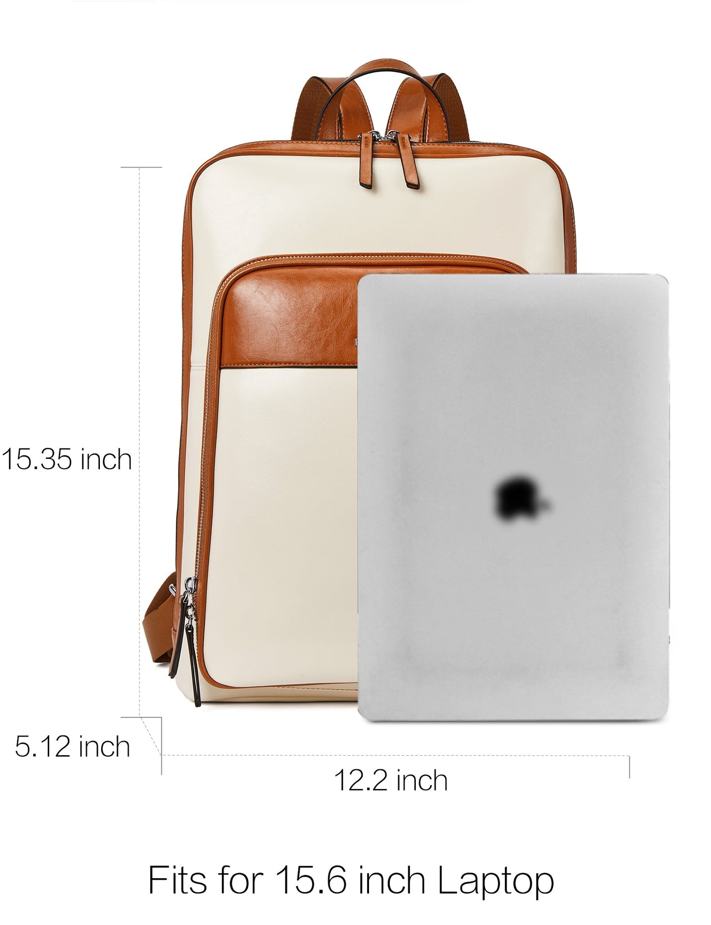 Vintage Leather Laptop College Travel Backpack
