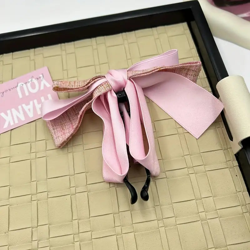 3pc Vintage-Inspired Elegant Bow Banana Hair Clip
