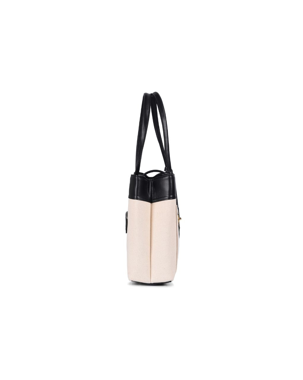 MINDY TOTE BAG | BEIGE & BLACK | MEDIUM