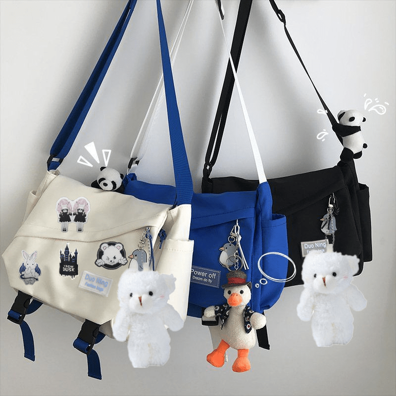 Waterproof Large Capacity Crossbody Bag Harajuku Messenger Bag for Teens Boys