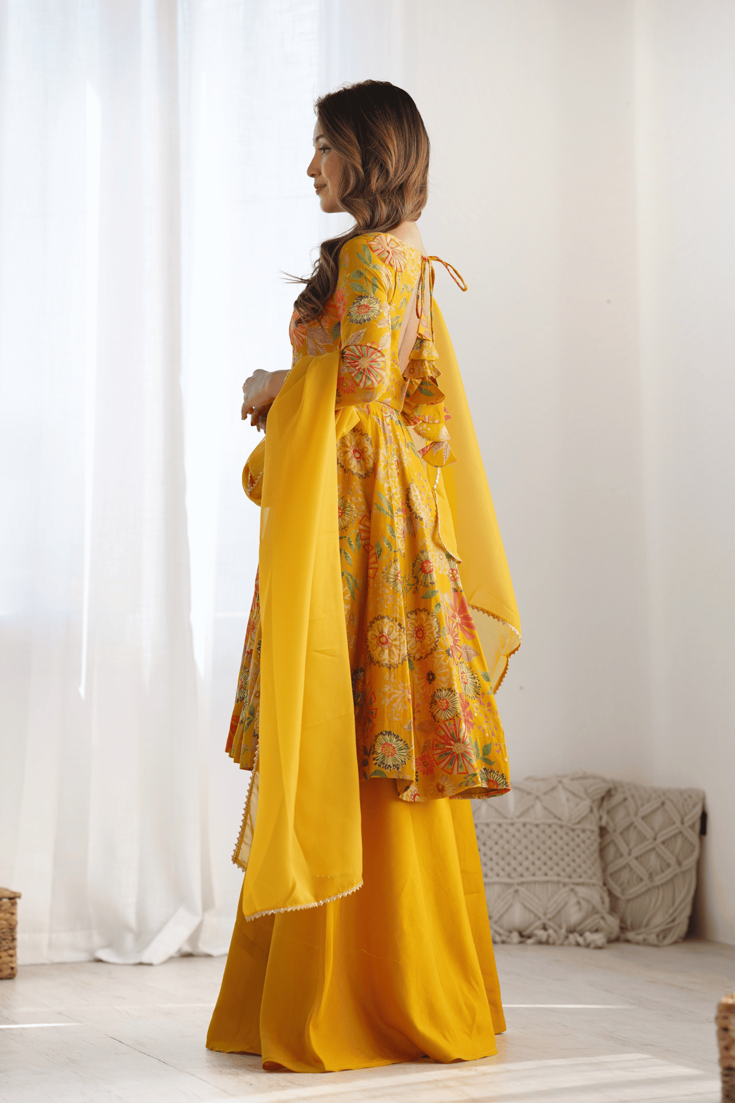 Floral Embroidered Sharara Suit