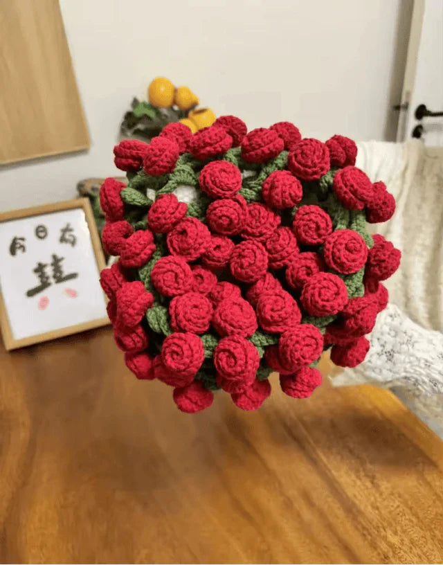 Crotchet Flower Bouquet Blanket HandKnitted