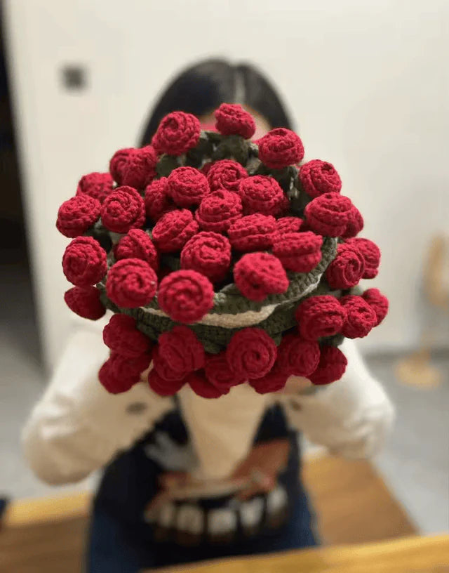 Crotchet Flower Bouquet Blanket HandKnitted