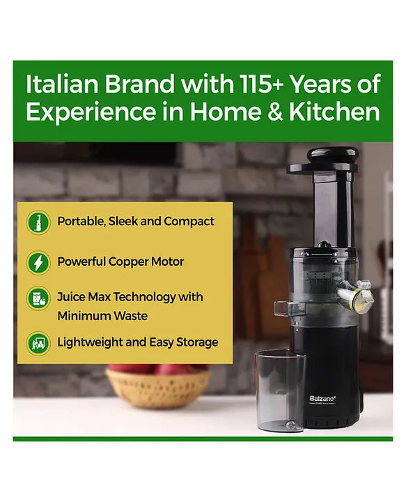 Balzano Cold Press Juicer, Slow Juicer