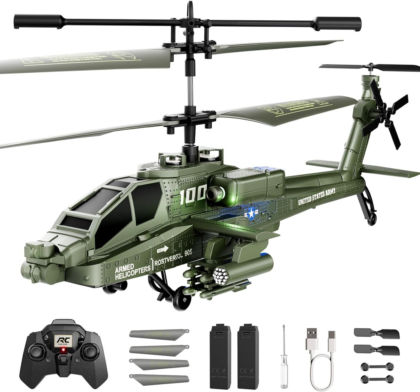 Remote-controlled attack helicopter