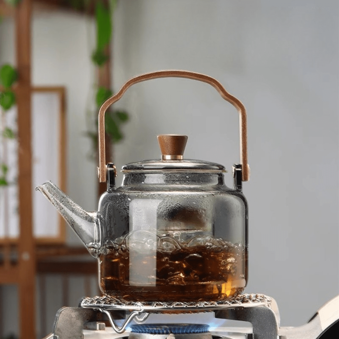 Multi-Functional Glass Teapot for Brewing and Steaming With Handle (1000ml)