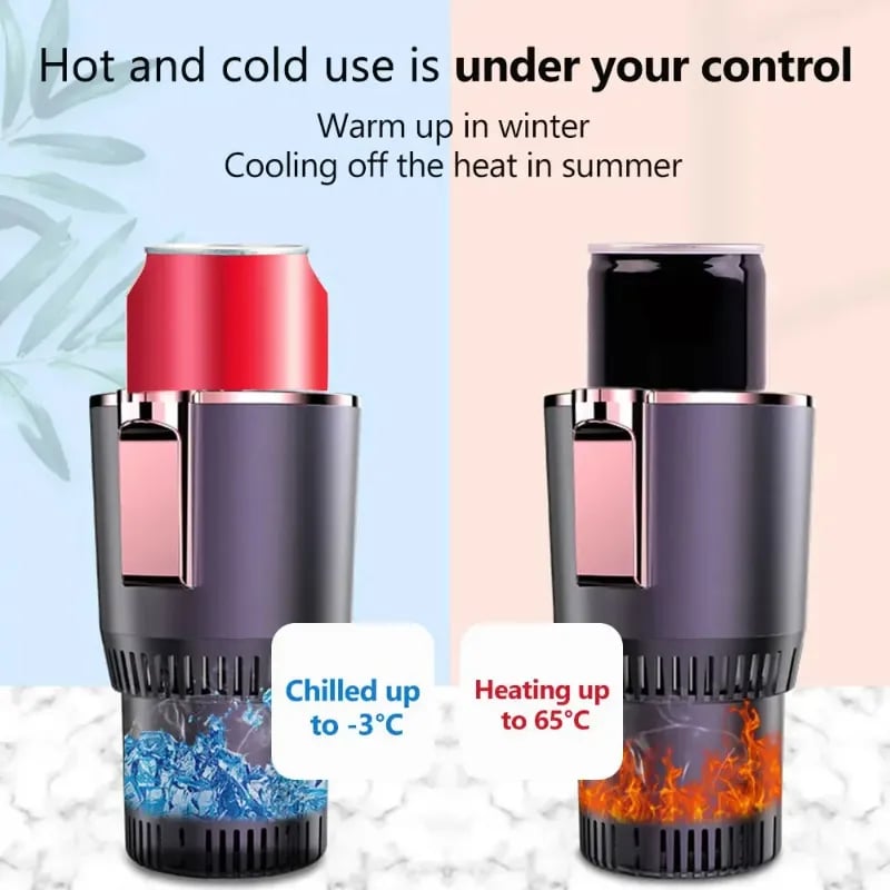aldorian™-2 In1 Car Heating Cooling Cup 12V Smart Car Cup Holder Digital Temperature