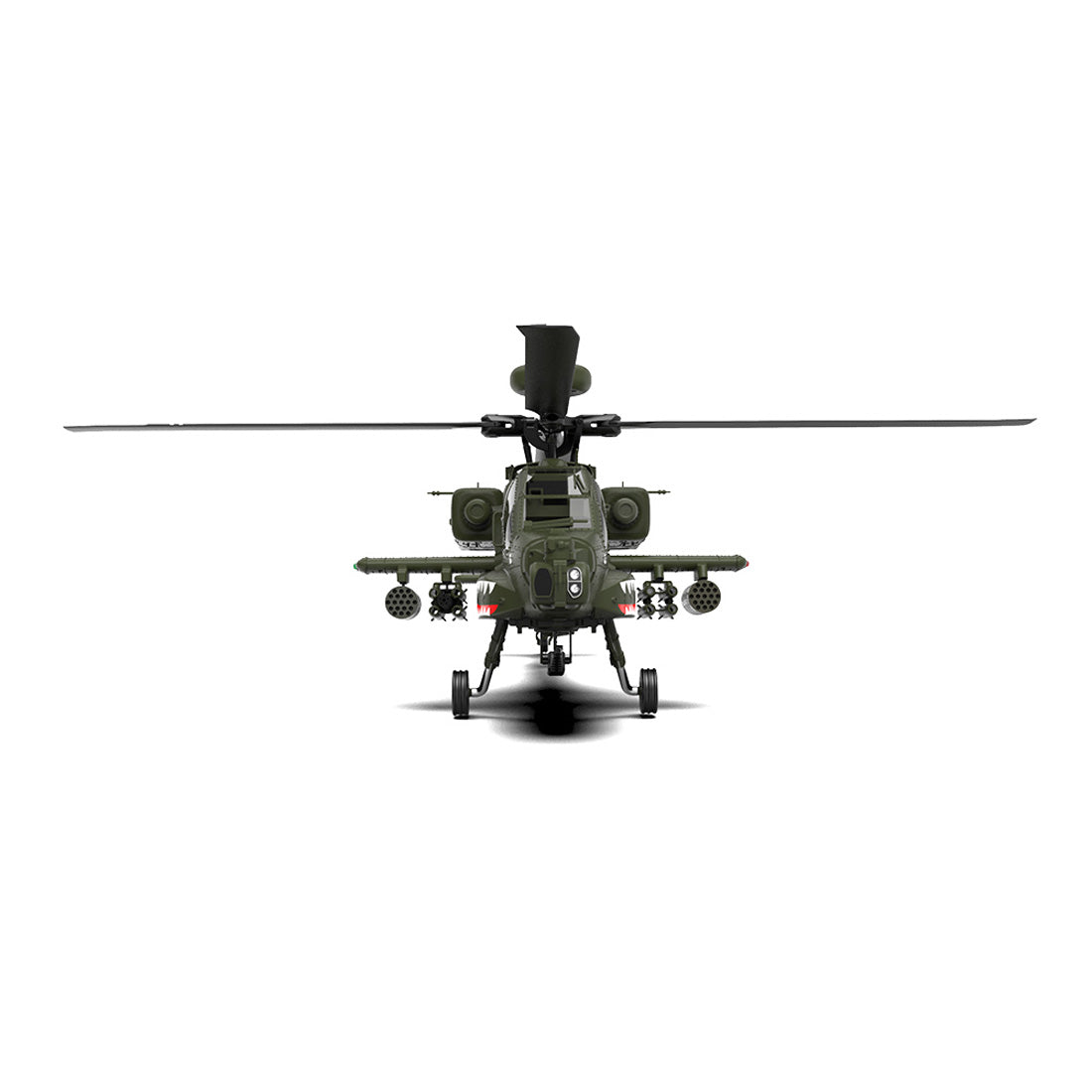 YU XIANG F11 AH64 Apache RC Helicopter 1/32 Ratio 2.4G Remote-controlled Dual-axis Co-drive without Ailerons 6G/3D Stunt Military Model