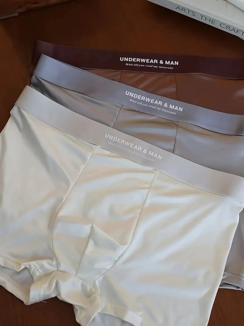 4pcs Men'S Boxer Briefs - Ice Sliky