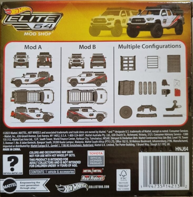 '17 Toyota Tacoma * 2024 Hot Wheels Elite 64 Mod Shop Mattel Creations