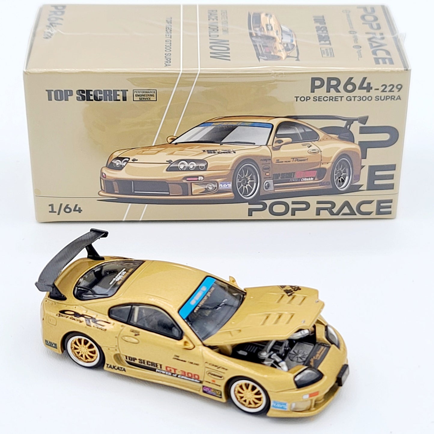Pop Race Top Secret GT300 Supra - 1:64 scale