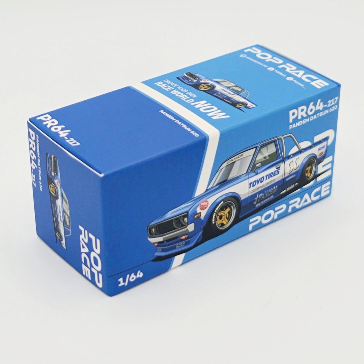 Pop Race Pandem Datsun 620 Pickup - 1:64, Toyo Tires