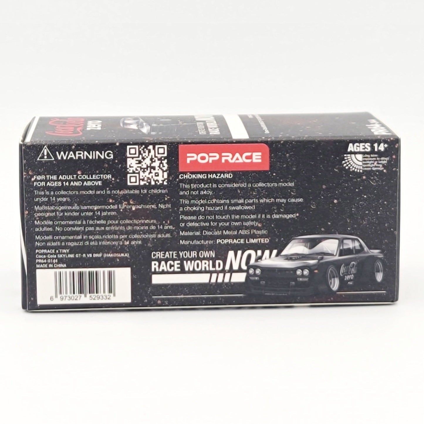 Pop Race Nissan Skyline GT-R V8 Drift Hakosuka - 1:64, Coca-Cola Zero