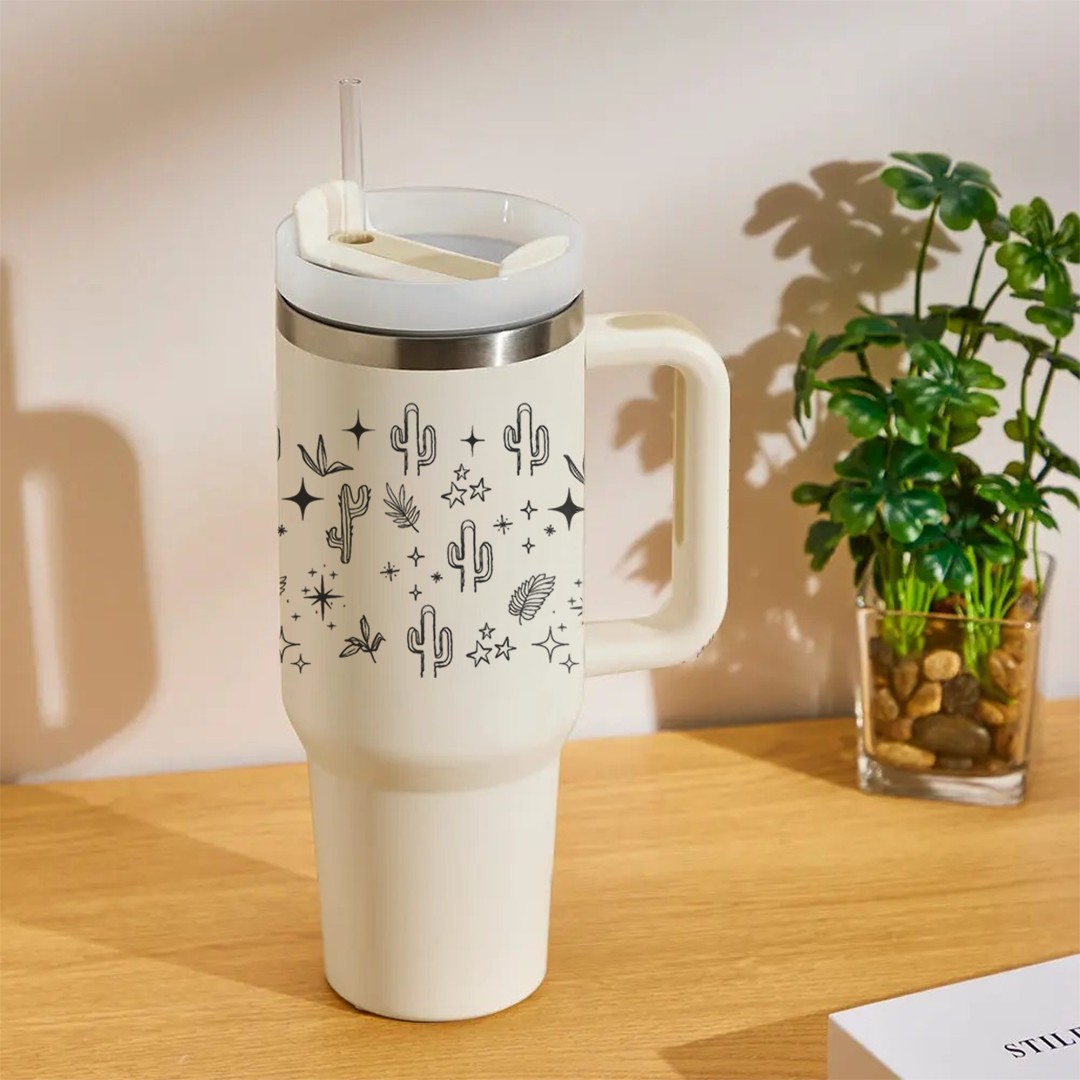 Minimal Boho Line Art Tumbler
