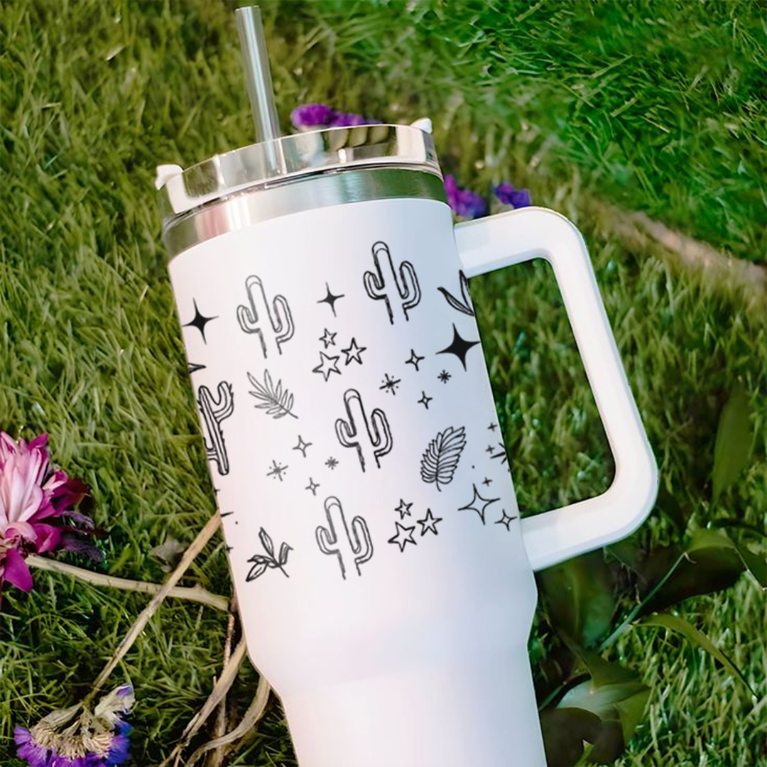 Minimal Boho Line Art Tumbler