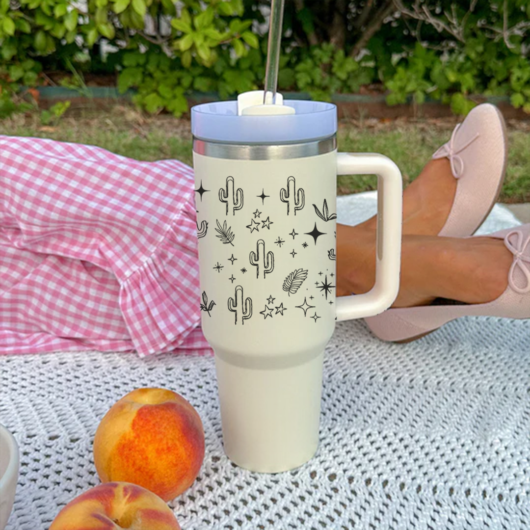 Minimal Boho Line Art Tumbler