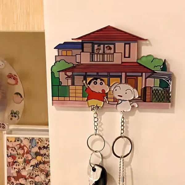 ShinChan Acrylic Key Chain & Shiro Keychain (COMBO)