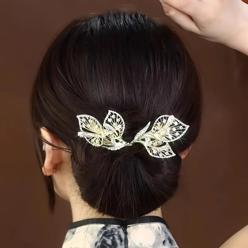 3pc Retro Calla Lily Flying Leaf Hair Accessory