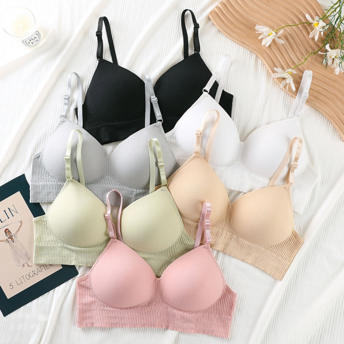 (Pack of 6) Women's Bra Panty Lingerie Set for Girl's Combo -by Zivina | L-35