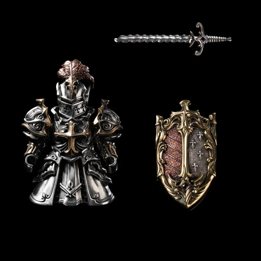 Crimson Templar Collectible Figure Detachable Bronze Copper Knight Statue