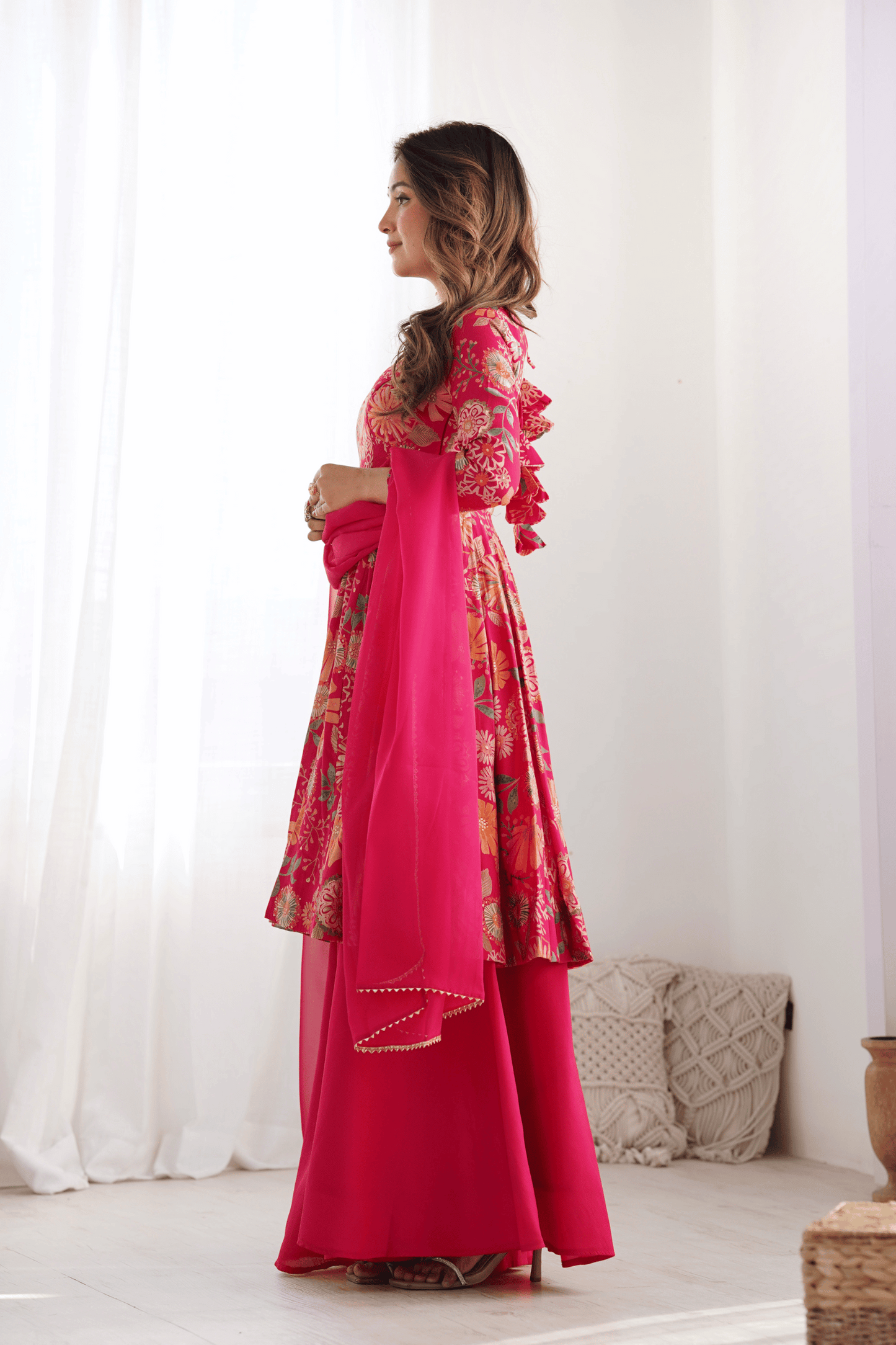 Floral Embroidered Sharara Suit