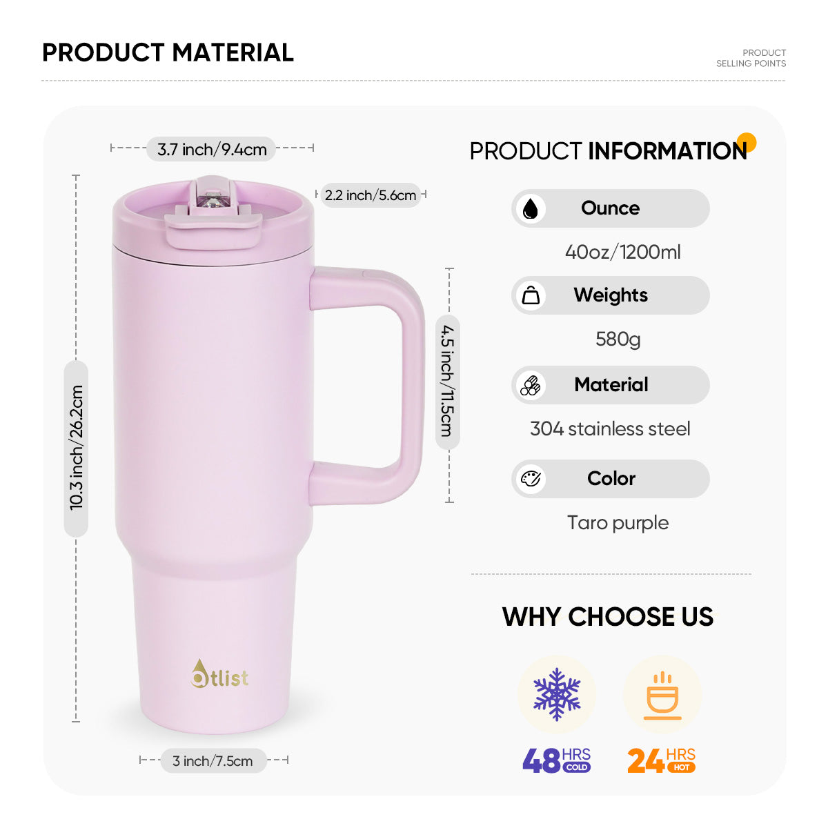 40oz Tumbler With Straw