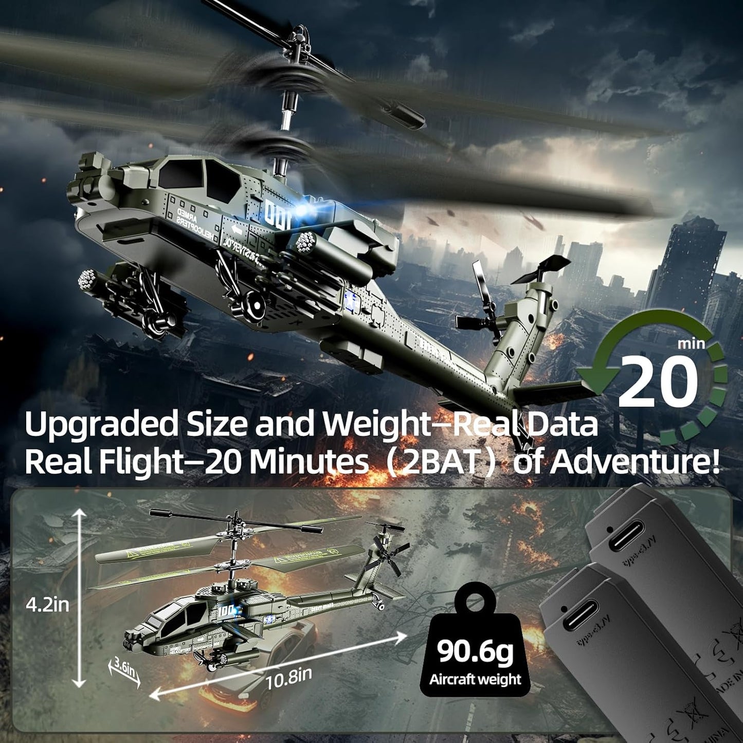 Remote-controlled attack helicopter