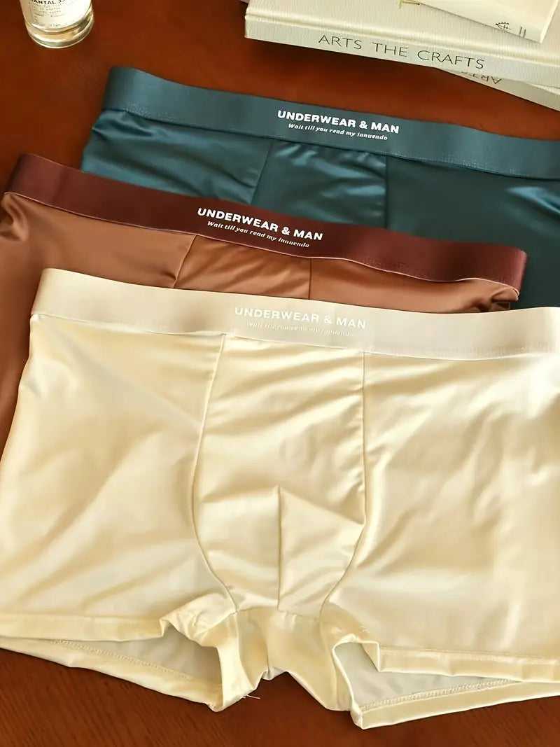 4pcs Men'S Boxer Briefs - Ice Sliky