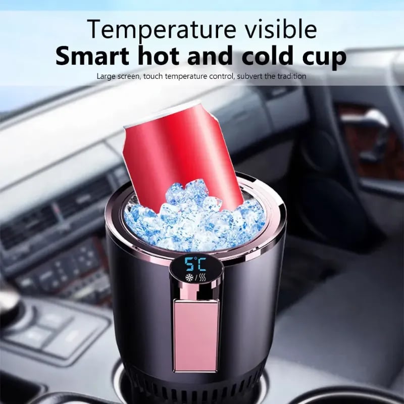aldorian™-2 In1 Car Heating Cooling Cup 12V Smart Car Cup Holder Digital Temperature