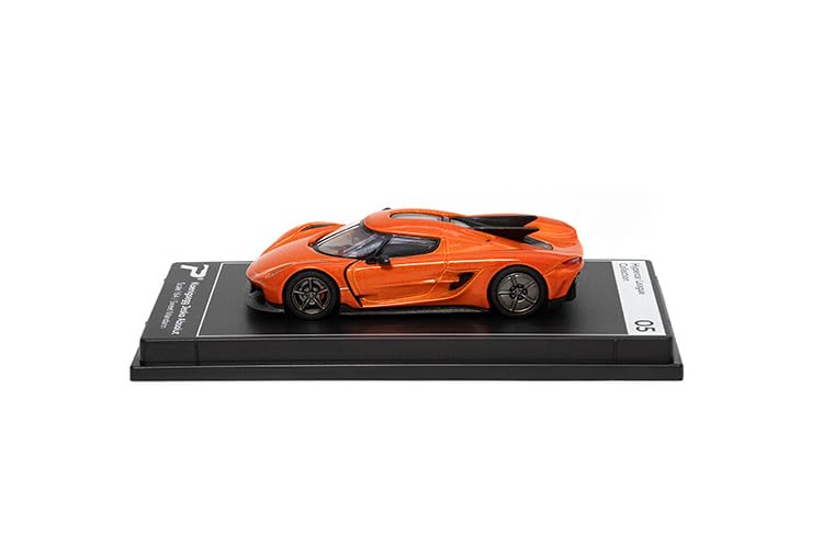 PosterCars 1:64 Koenigsegg Jesko Absolut 05 – Sweet Mandarin Acrylic Box | Hypercar League Collection Diecast Model