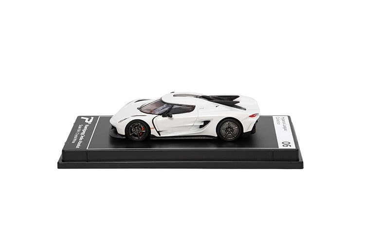 PosterCars 1:64 Koenigsegg Jesko Absolut 06 – Crystal White Acrylic Box | Hypercar League Collection Diecast Model