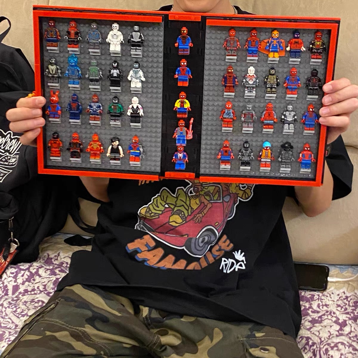 MOC Custom Spiderman Collections Book With Spiderman Minifigures Building Block Toy Set