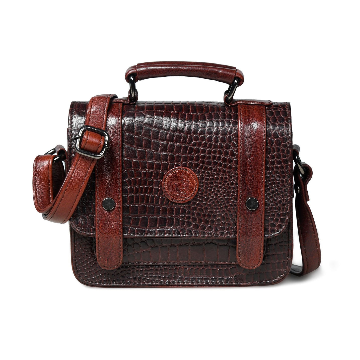 Urban Voyager Leather Belt Bag - Cherry Red Colour
