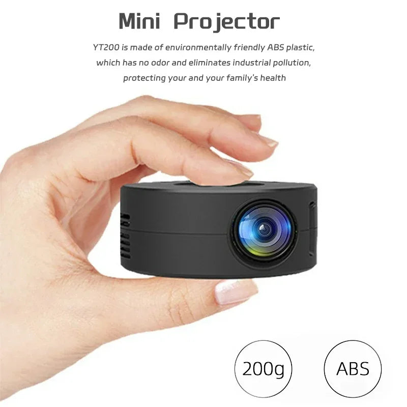 YT200 Smart Projector Auto Focus Android LED HD Projector Supports Decoding 1080P Videos Home Cinema Outdoor Portable