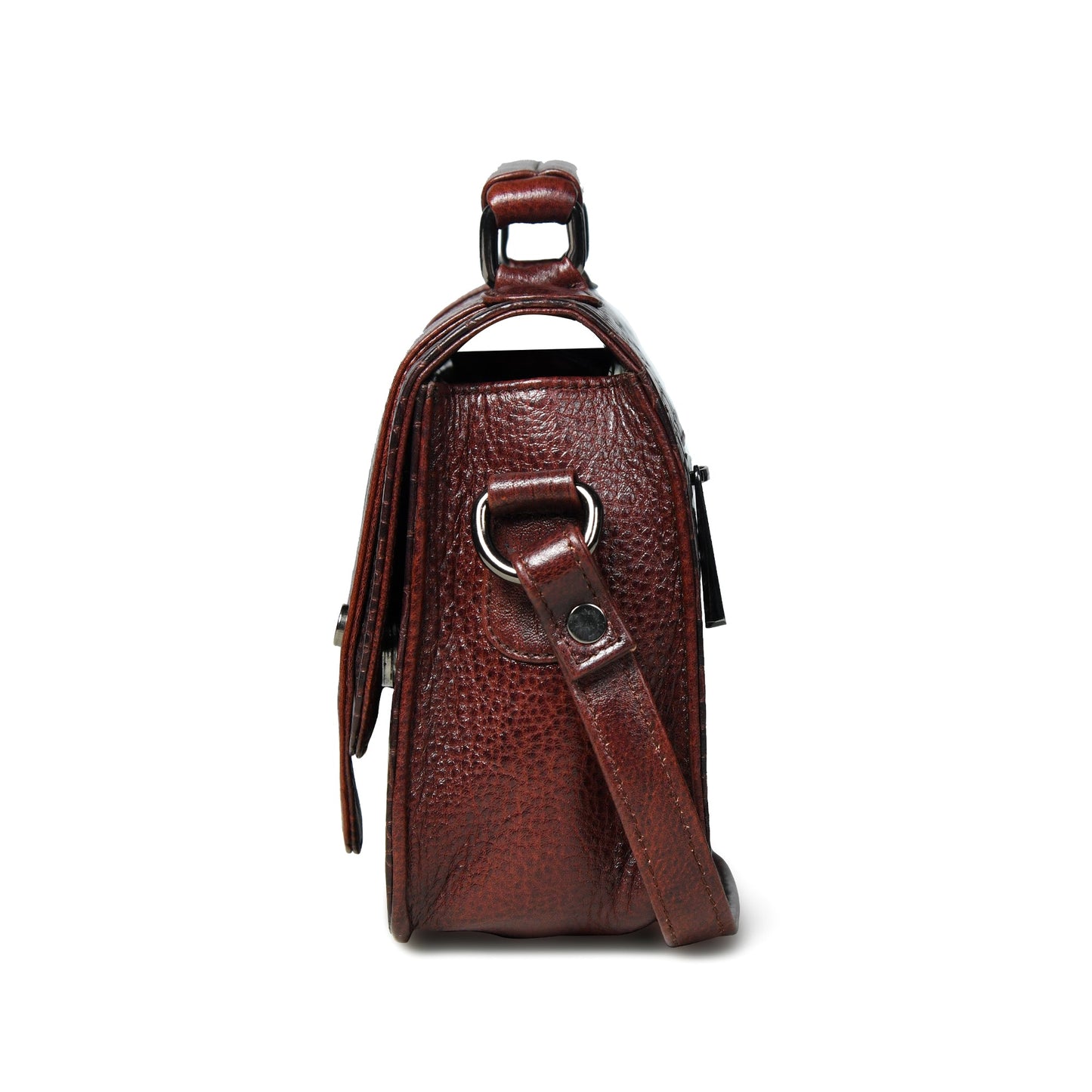 Urban Voyager Leather Belt Bag - Cherry Red Colour